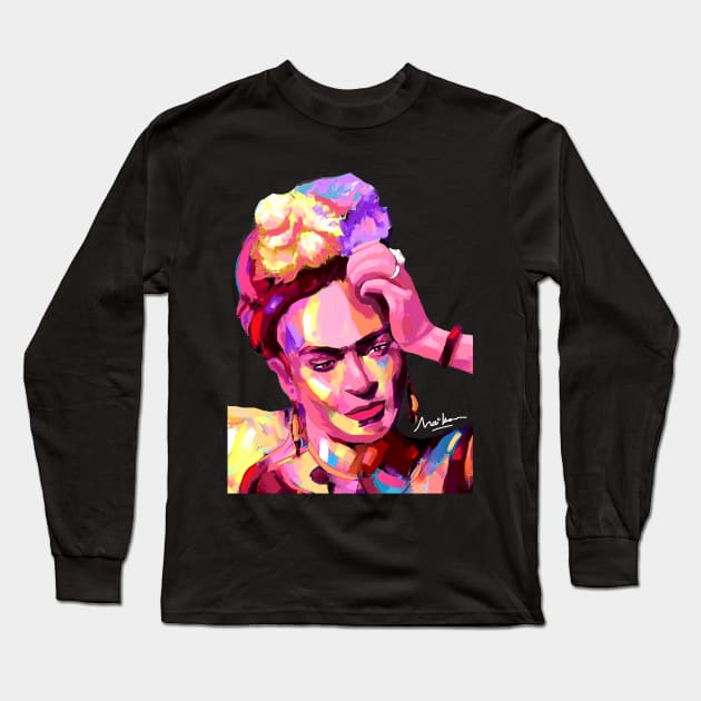 Frida Long Sleeve T-Shirt by mailsoncello